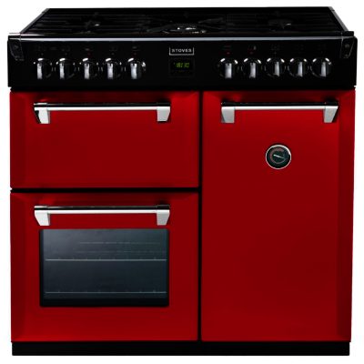 Stoves Richmond 900DFT  90cm Dual Fuel Range Cooker in Hot Jalapeno